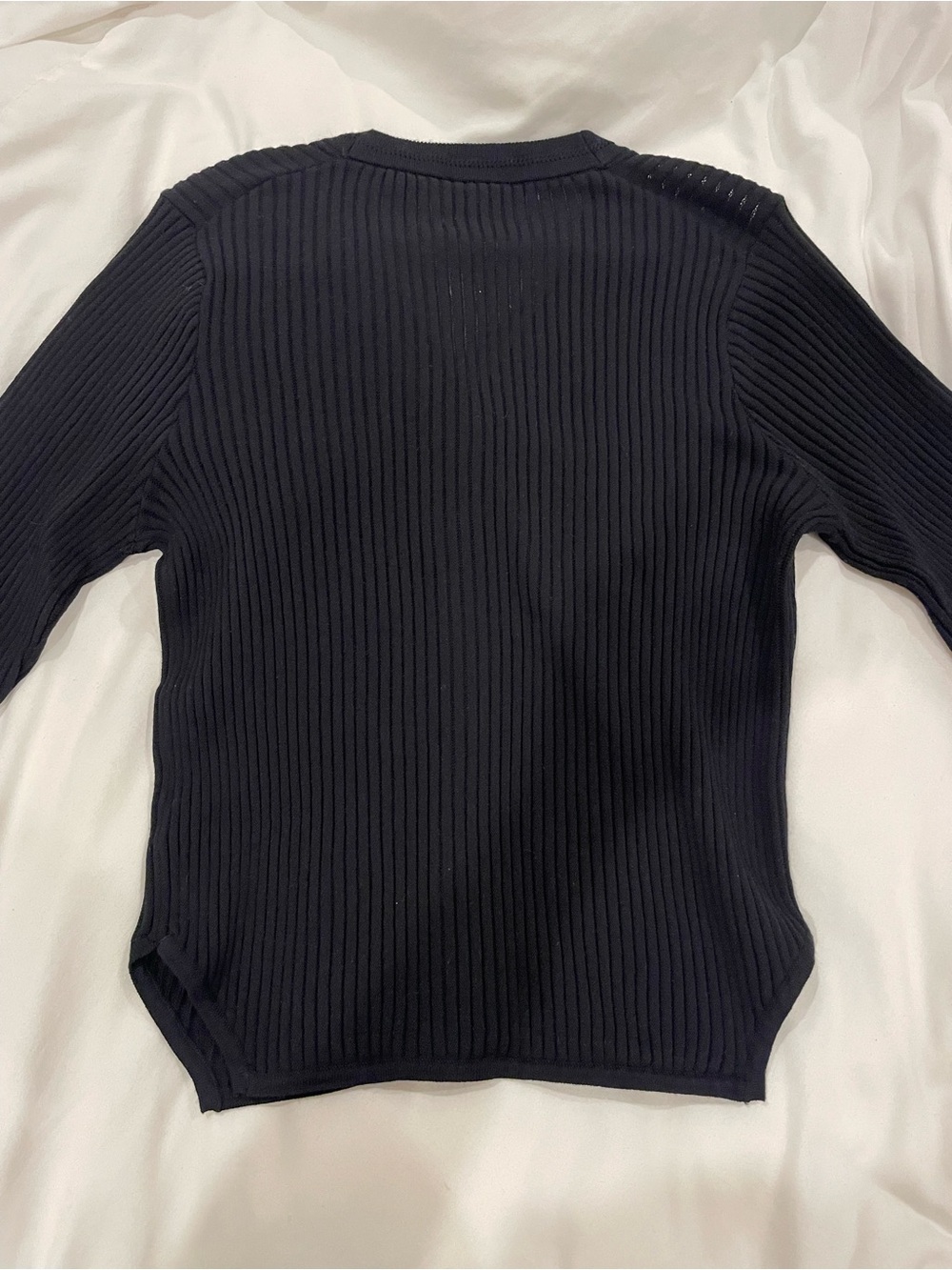 Scoop Button Down Ribbed Cardigan - Picture 5 of 11